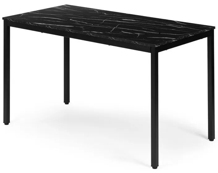 Кухненска маса черен мрамор 120 x 60 cm - универсална маса за 4-5 души