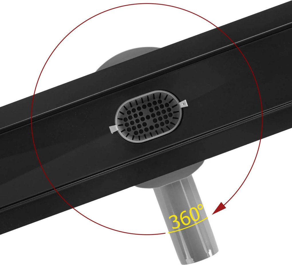 Линеен сифон REA Neox pro Black 90