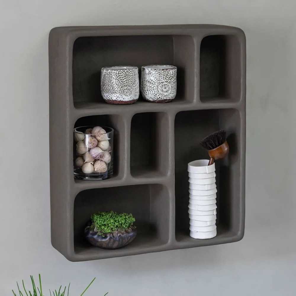 Тъмно сив двуетажен рафт от камък Art Studio - Mette Ditmer Denmark