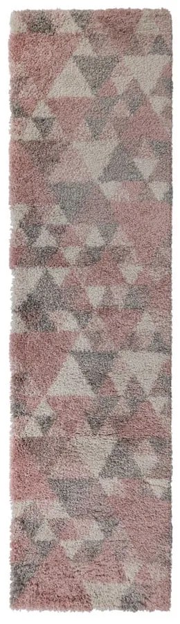 Розов и сив килим , 60 x 230 cm Nuru - Flair Rugs