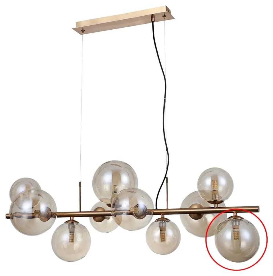 ITALUX - Резервно стъкло за полилей и стенна лампа CANELLO G9 Ø 15 см кафяв