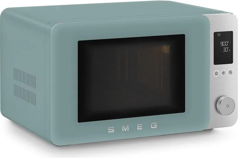 Комбинирана микровълнова фурна с горещ въздух SMEG Collezione MOC02EGMEU, 900W, 27 л, 25 програми, Плавно затваряне, Индивидуални настройки, Зелен