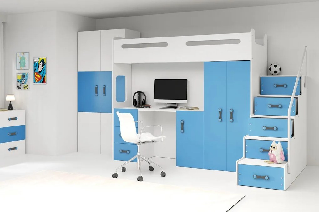 Двуетажно легло Steps plus-White-Mple