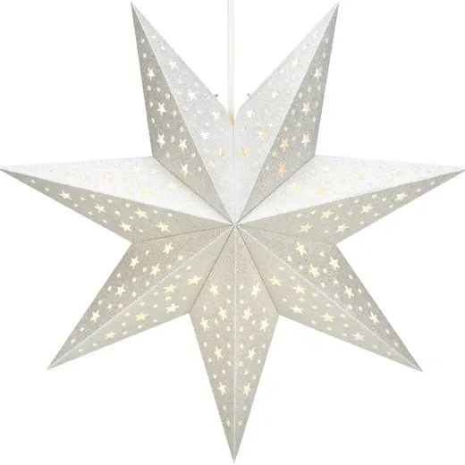 Коледна светлинна украса в сребристо ø 45 cm Solvalla - Markslöjd