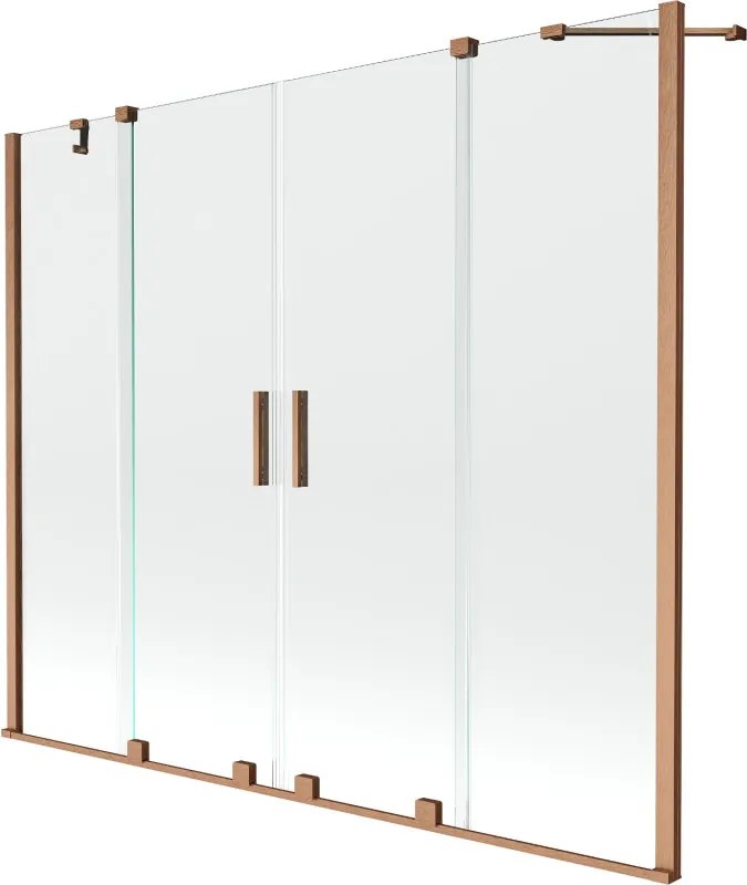 Mexen Velar Разтегаем двукрилен параван за вана Duo 200 x 150 cm, прозрачен,