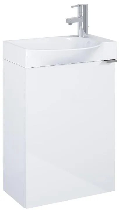 Шкаф Unik Micro Plus 452 mm, gloss white / мебел и умивалник