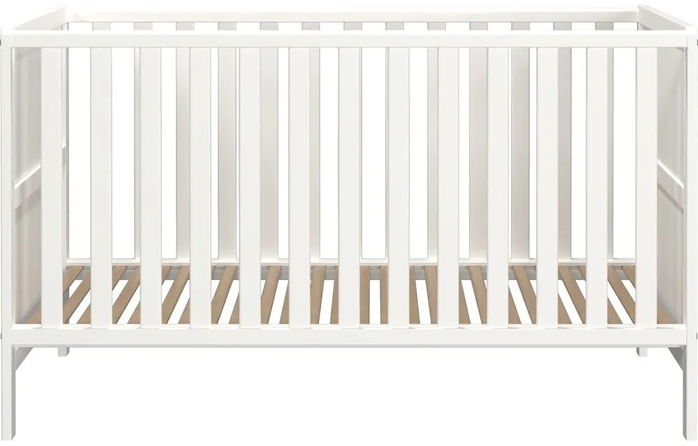 Бяло детско креватче 70x140 cm от масивна дървесина Alkmaar – Germania