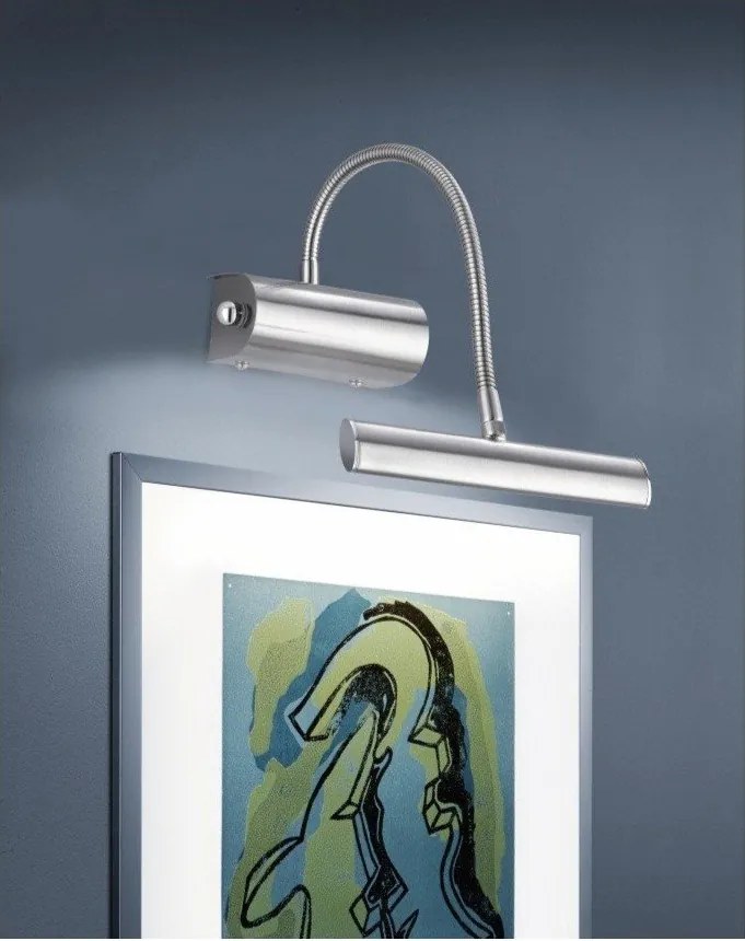 LED стенна лампа с огъваща се структура/затъмняваща се в сребрист цвят Curtis – Trio