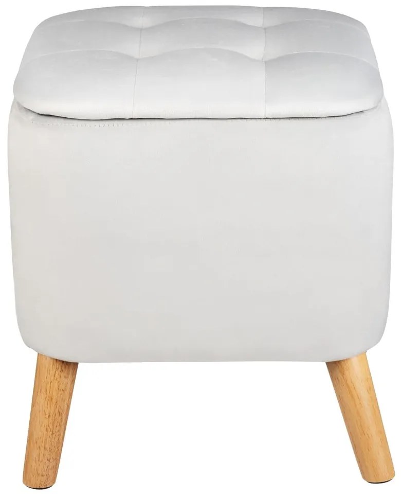 Светлосива кадифена табуретка - Wenko