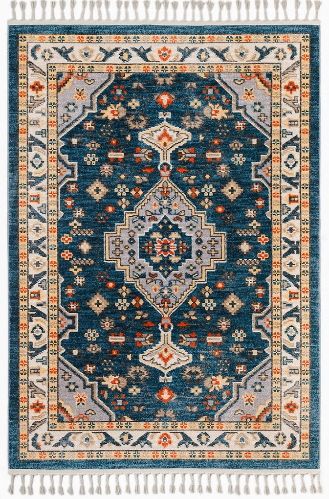 Килим за антре (80 x 150) 80030B - Петролово синьо