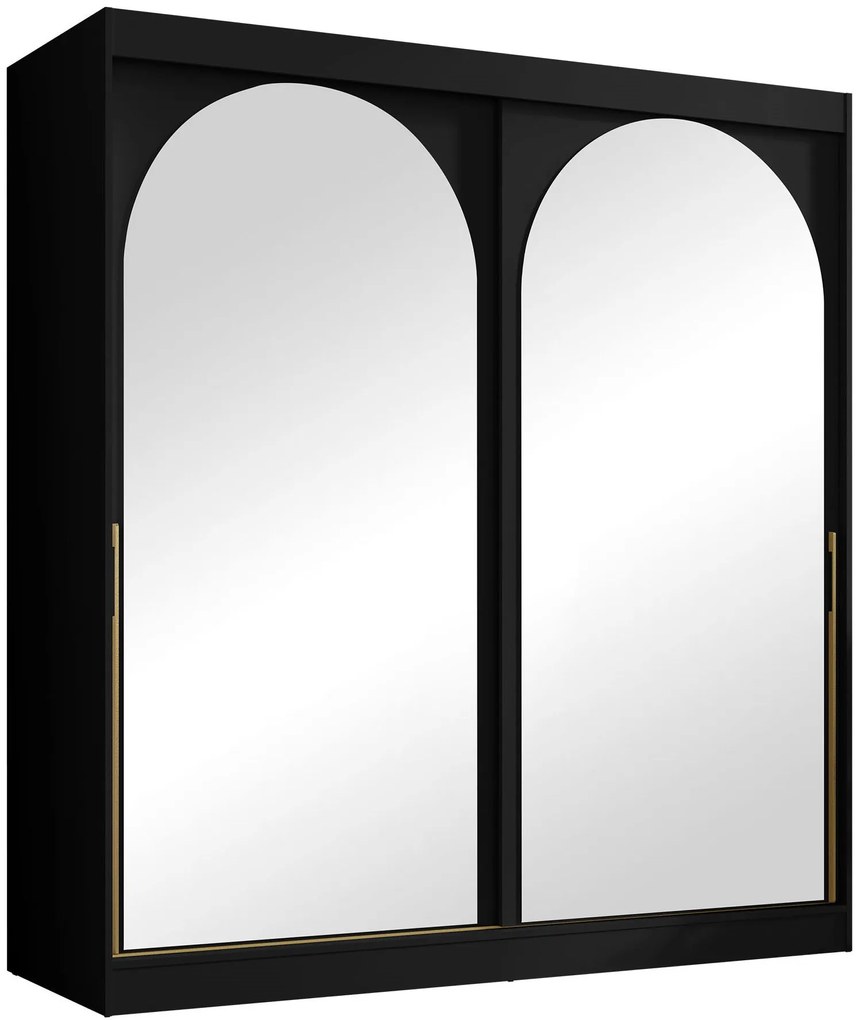 Гардероб Модин плъзгащ-черен-дължина: 200 см