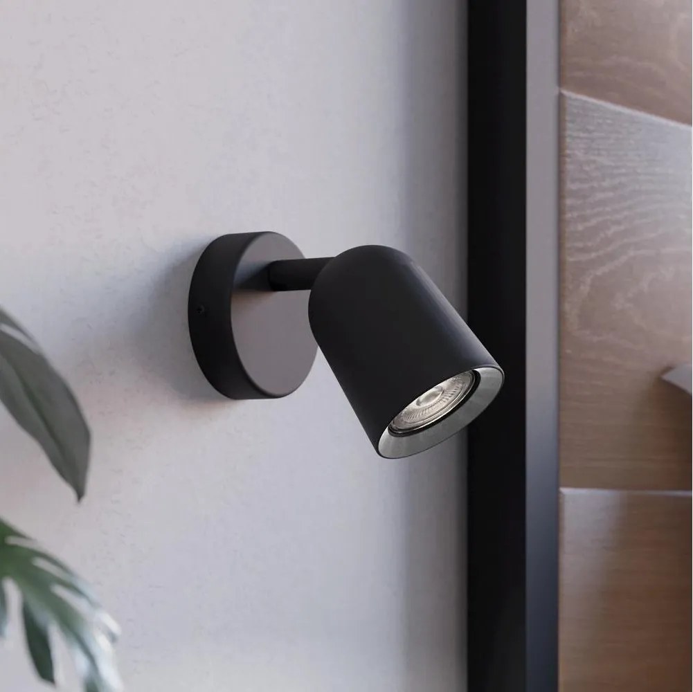 Eglo 901952 - Стенно точково осветително тяло CAMALDOLI 1xGU10/5W/230V черно