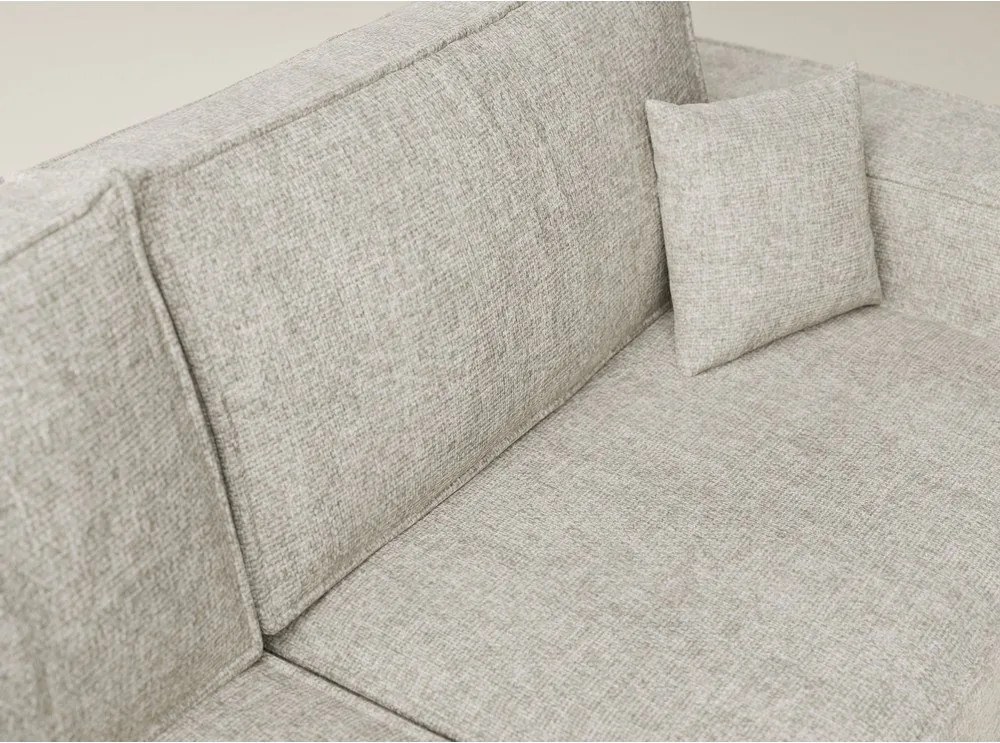 Бежов шенилов сгъваем/с място за съхранение ъглов диван (ляв ъгъл/L форма) Tonga – Maison de Rêve