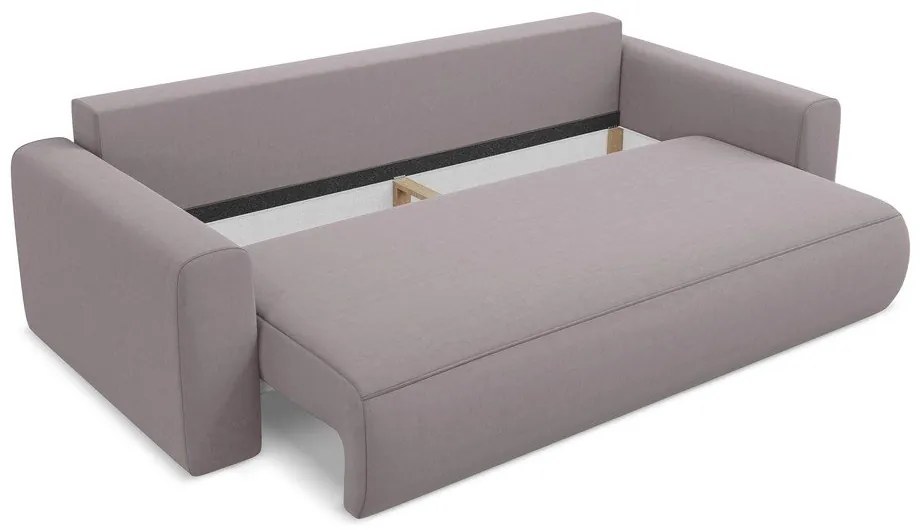 Кадифен разтегателен диван с място за съхранение в цвят лавандула 238 cm Kapua – Makamii