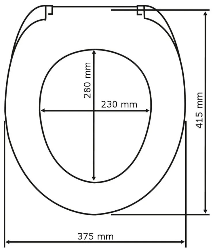 Тъмносиня тоалетна седалка с лесно затваряне , 44,5 x 37,5 cm Samos - Wenko