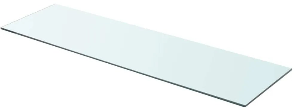 243840 vidaXL Плоча за рафт, прозрачно стъкло, 90 x 25 см