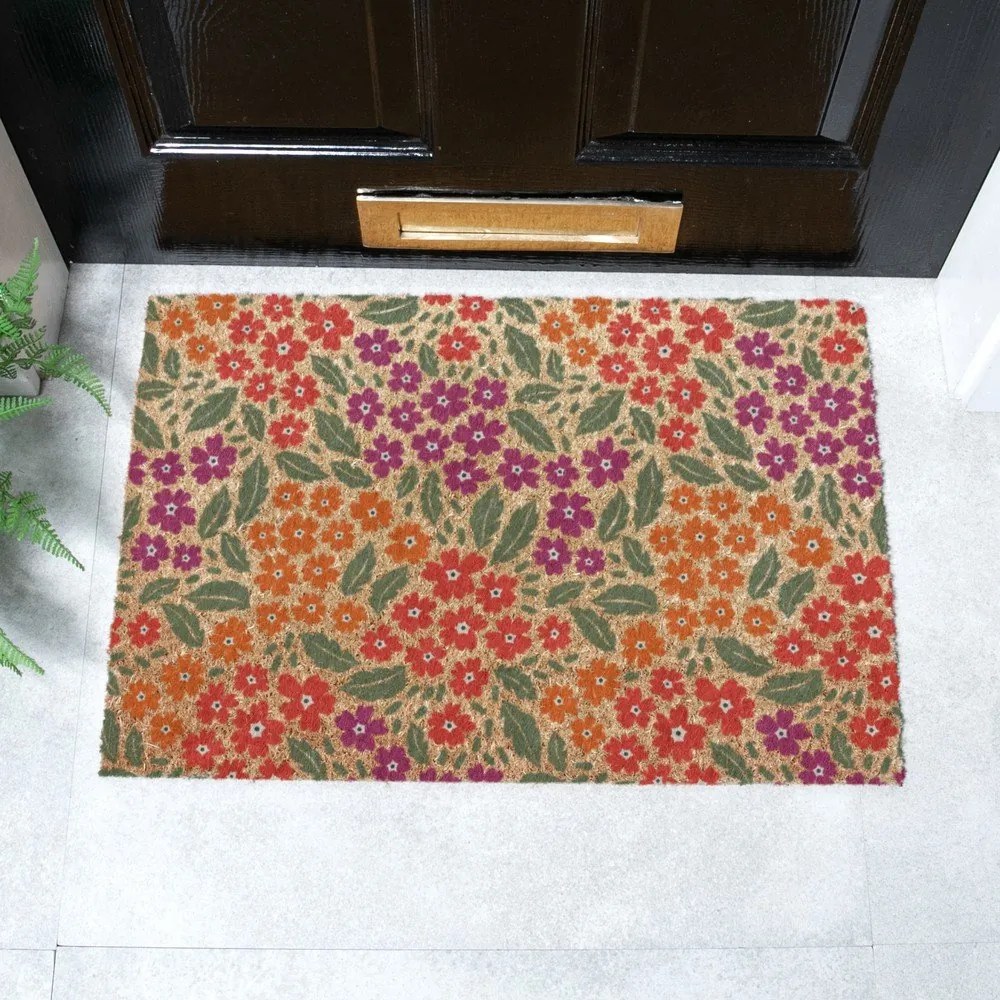 Изтривалка от кокосови влакна 40x60 cm Floral – Artsy Doormats
