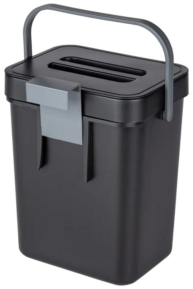 Черно висящо кошче за отпадъци , 5 л Black Outdoor Kitchen Tago - Wenko