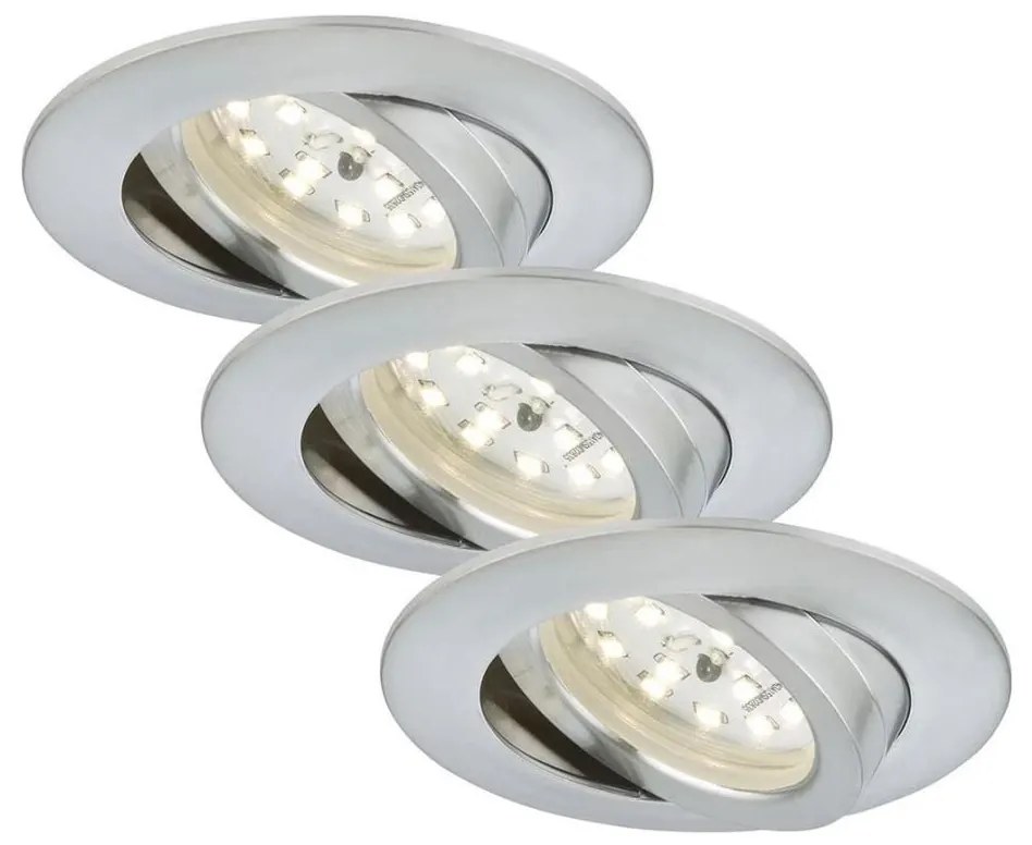 Briloner 7209-039 - Комплект от 3 LED вградени таванни осветителни тела за баня ATTACH LED/5W/230V IP23