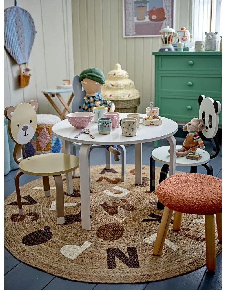 Ютен кръгъл килим в естествен цвят ø 130 cm Dinne – Bloomingville Mini