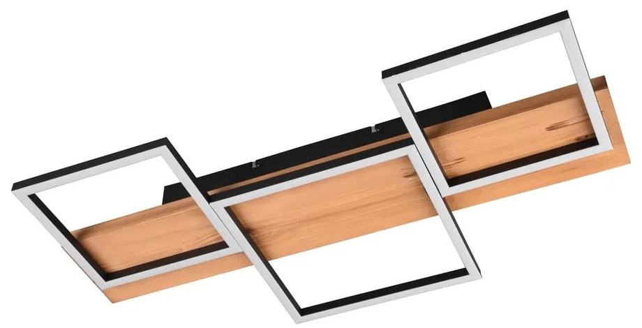 Черно и естествено LED затъмняващо се осветително тяло за таван 34x65 cm Harper – Trio