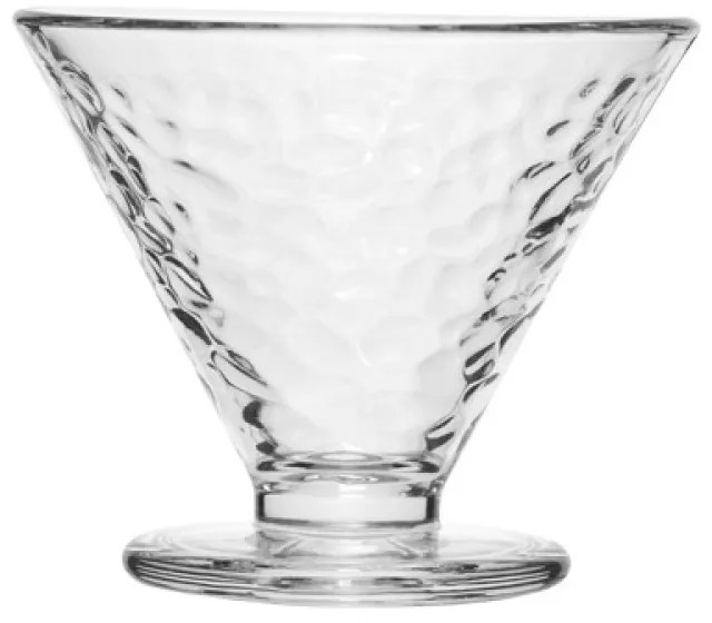 Horecano - Стъклена чаша за десерти конус с релеф 160мл ф10xh8,2см (HC-11331) (DSK034A)