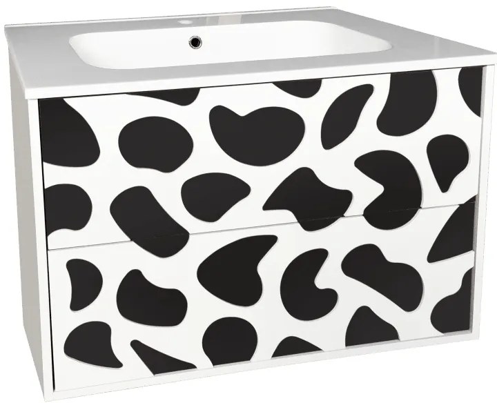 Конзолен PVC шкаф ICP 8045B, Inter Ceramic, с умивалник, 80x45.3x55см