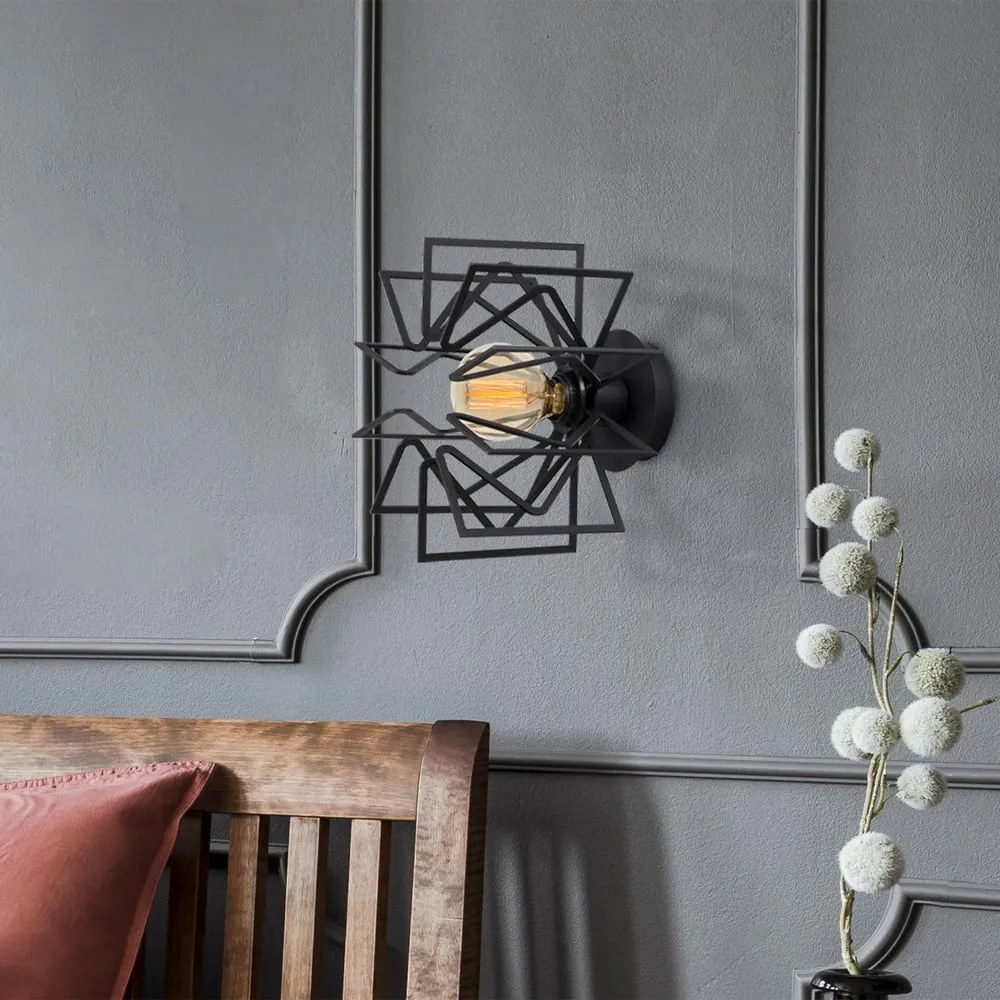 Черна стенна лампа Nemrut – Opviq lights