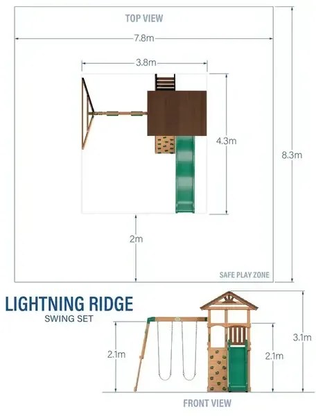 Lightning Ridge с двойна люлка и пързалка, Backyard - Discovery