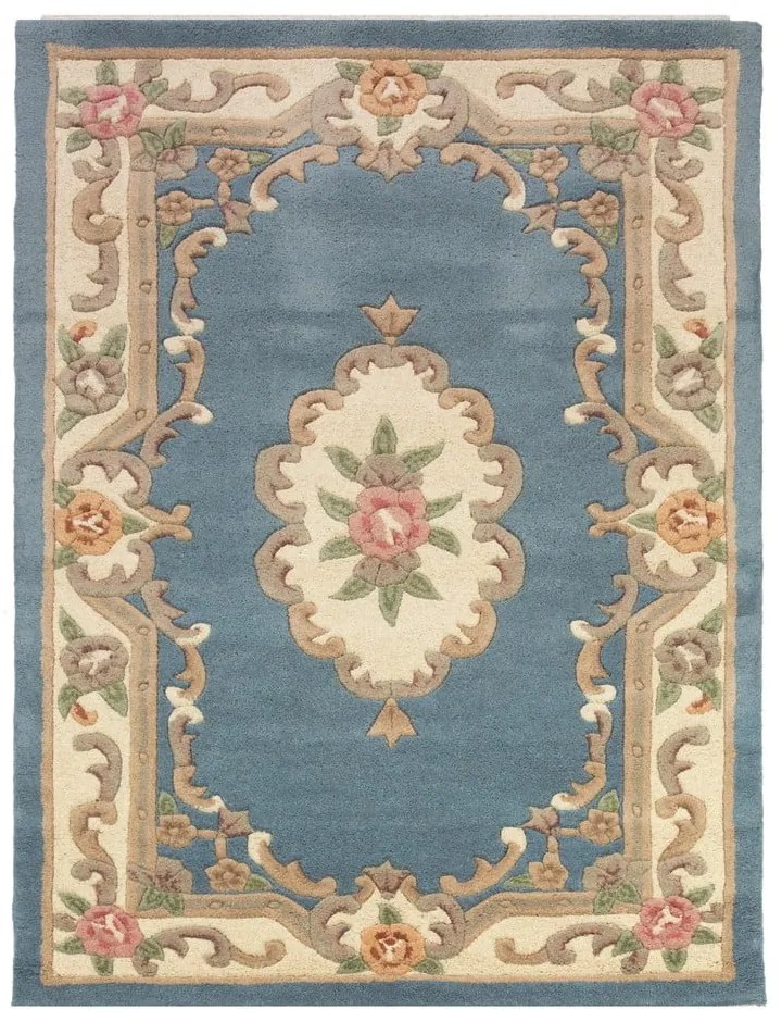 Син вълнен килим , 150 x 240 cm Aubusson - Flair Rugs