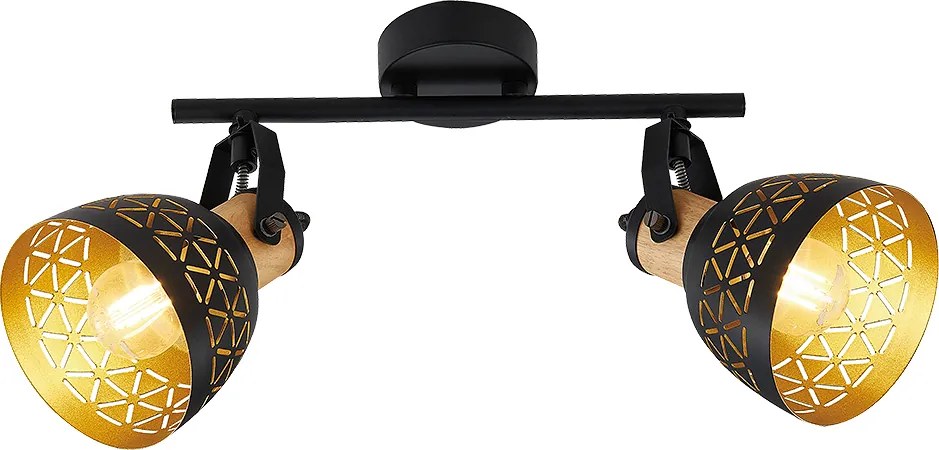 Спот MESCALA, черен, 2хE14