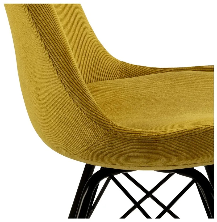 Жълт трапезен стол Eris - Actona