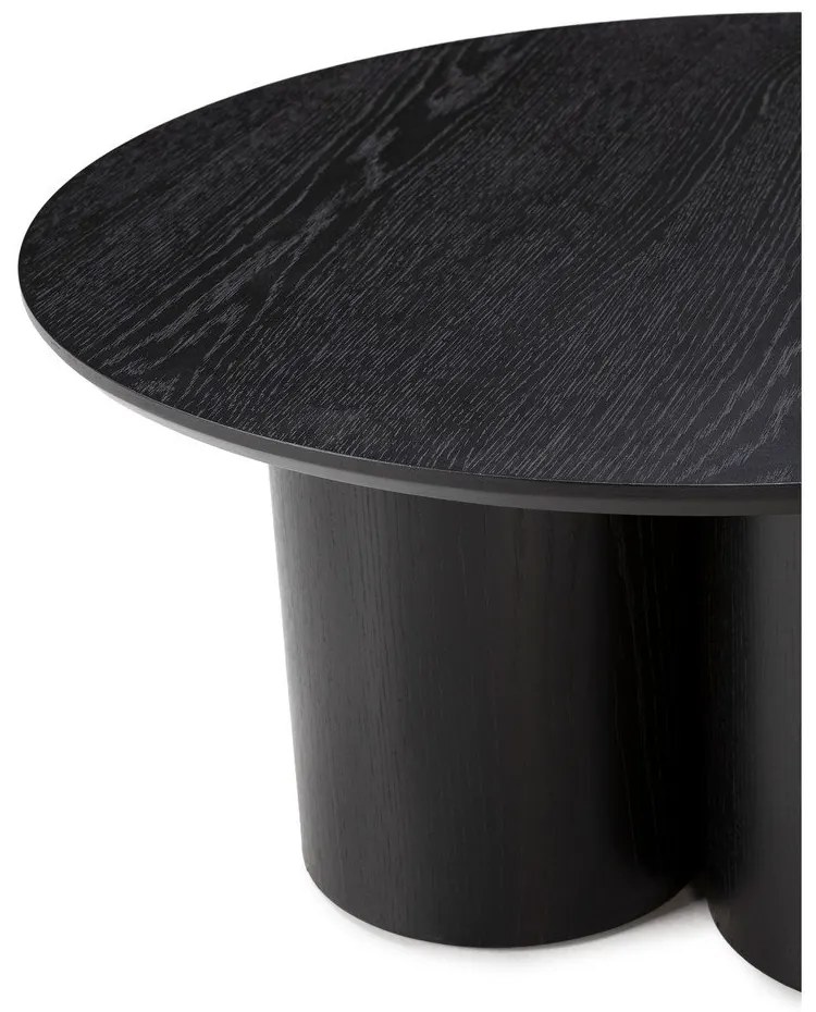 Черна кръгла масичка за кафе ø 80 cm Lua – MOME