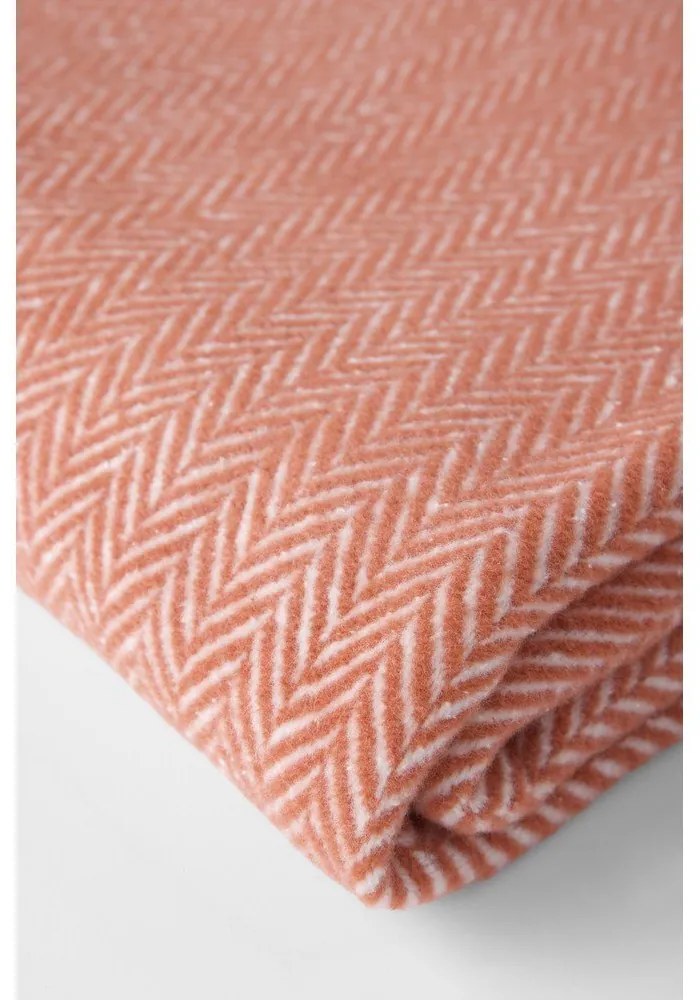 Одеяло в цвят теракота със съдържание на памук , 140 x 180 cm Skyline - Euromant