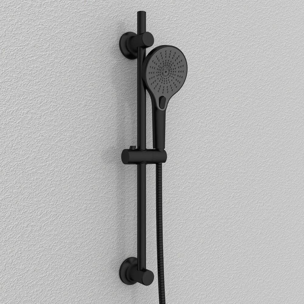 Черна самоподдържаща се душ-плоча от неръждаема стомана 70 cm - Wenko