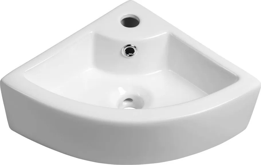 Бял керамичен малък умивалник 33x33 cm Gynt – Sapho