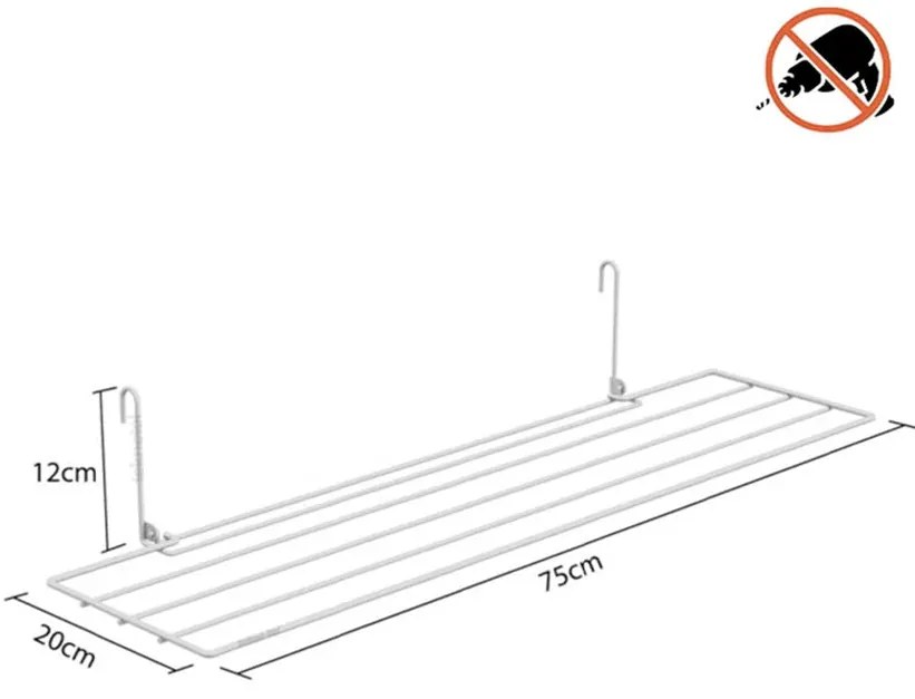 ПРИСТАВКА ЗА СУШЕНЕ НА ДРЕХИ TEKNO TEL EG-201 , КЪМ РАДИАТОР , бял