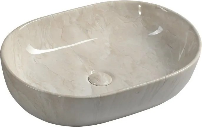 Бежова керамична мивка 59x42 cm Dalma – Sapho