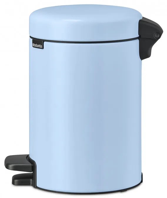 Кош за боклук с педал Brabantia NewIcon 1005524, 3 л, Плавно затваряне, Противоплъзгаща основа, Светлосин
