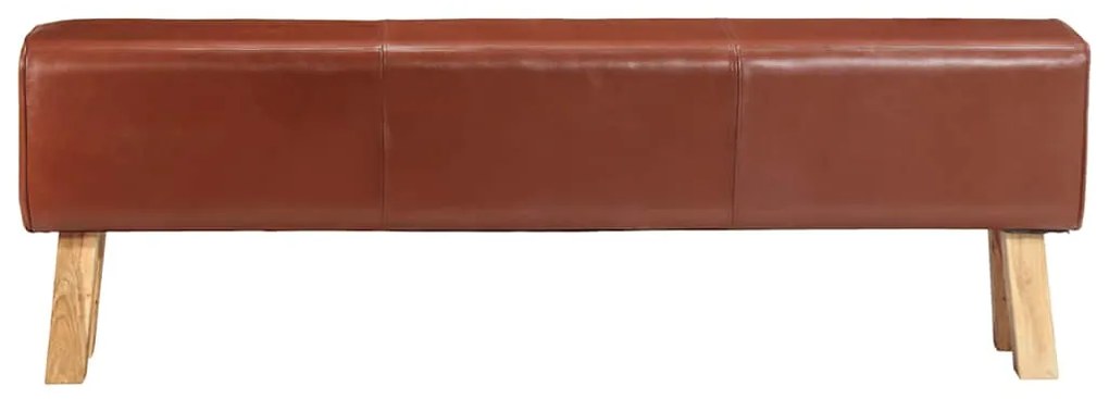 320607 vidaXL Пейка гимнастическа 160 см кафява естествена кожа акация масив