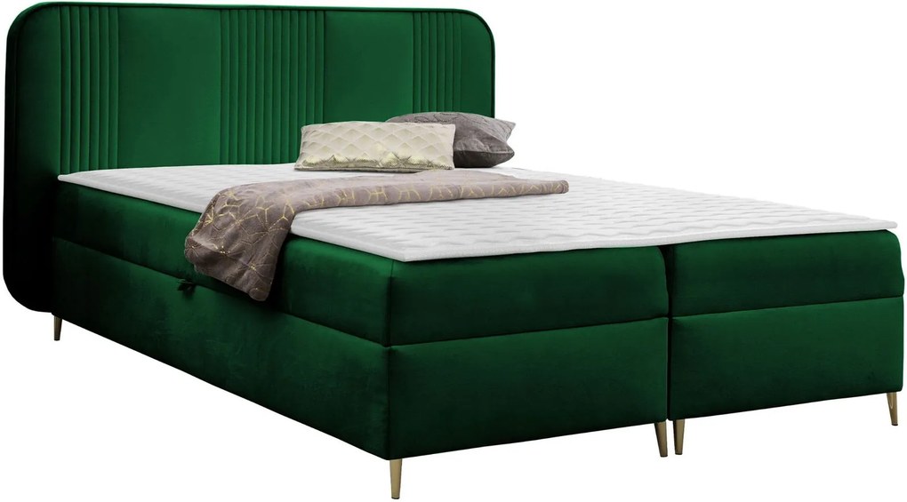 Облечено легло Fandy-Зелено-180 x 200