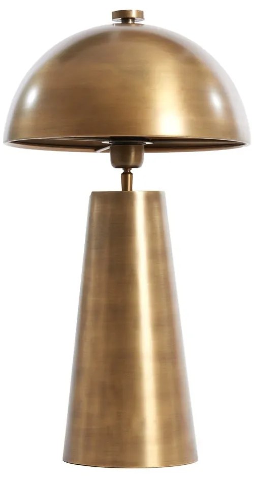 Настолна лампа в бронзов цвят с метален абажур (височина 52 cm) Dita – Light & Living