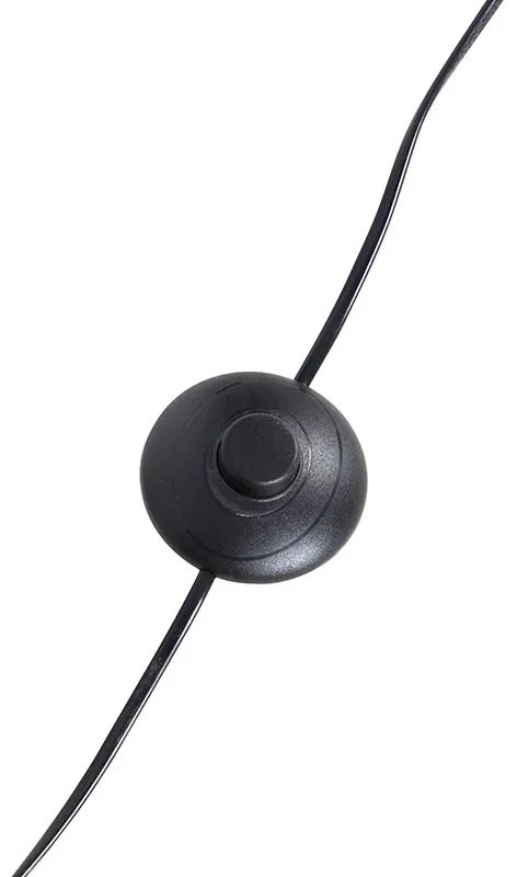 Подова лампа триножник черна с абажур бял 50 см - Tripod Classic