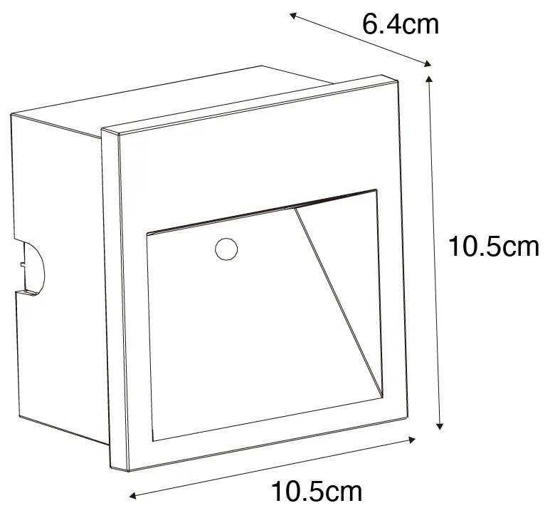 Модерна стенна лампа черна с LED - Gem 2