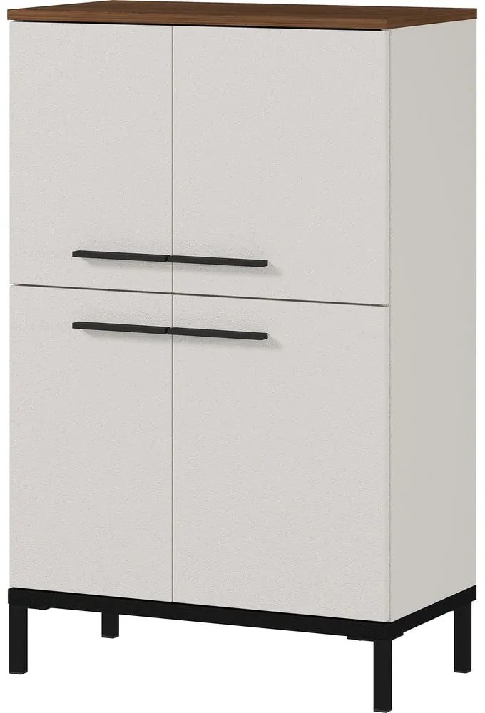 Сив и бежов висок шкаф за баня от орех 60x97 cm Yonkers - Germania