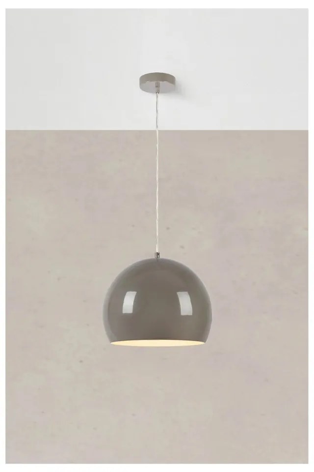 Сиво-бежово висящо осветително тяло с метален абажур ø 28 cm Pop – Markslöjd