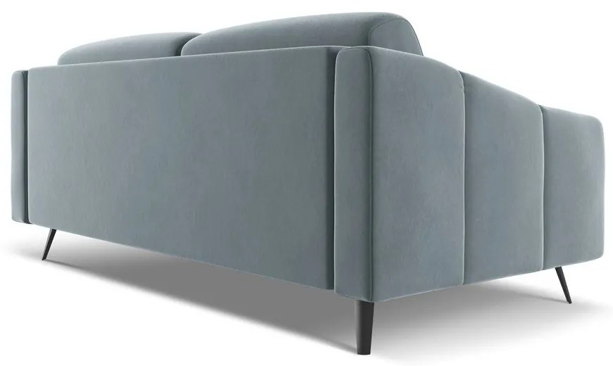 Светлосин кадифен диван 202 cm Nalu – Makamii