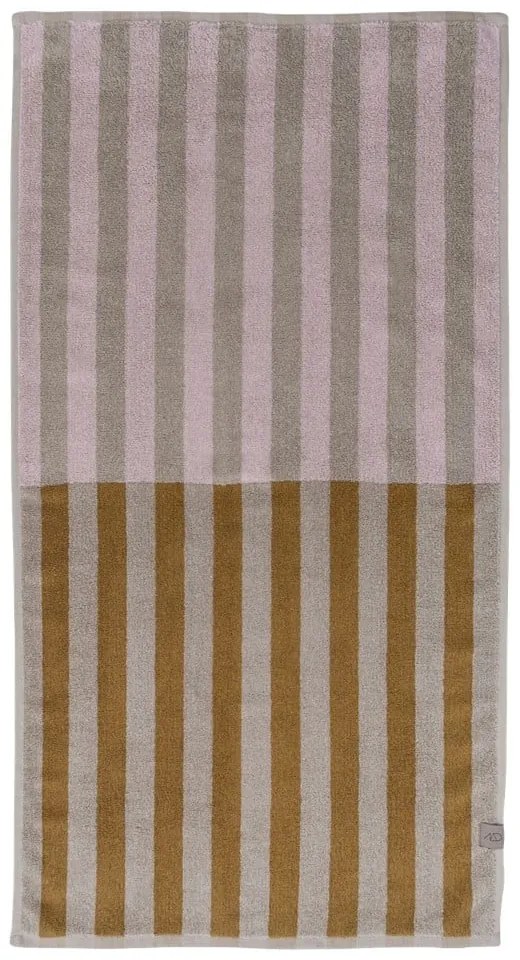 Кафяво-бежова кърпа за баня от органичен памук 70x133 cm Disorder - Mette Ditmer Denmark