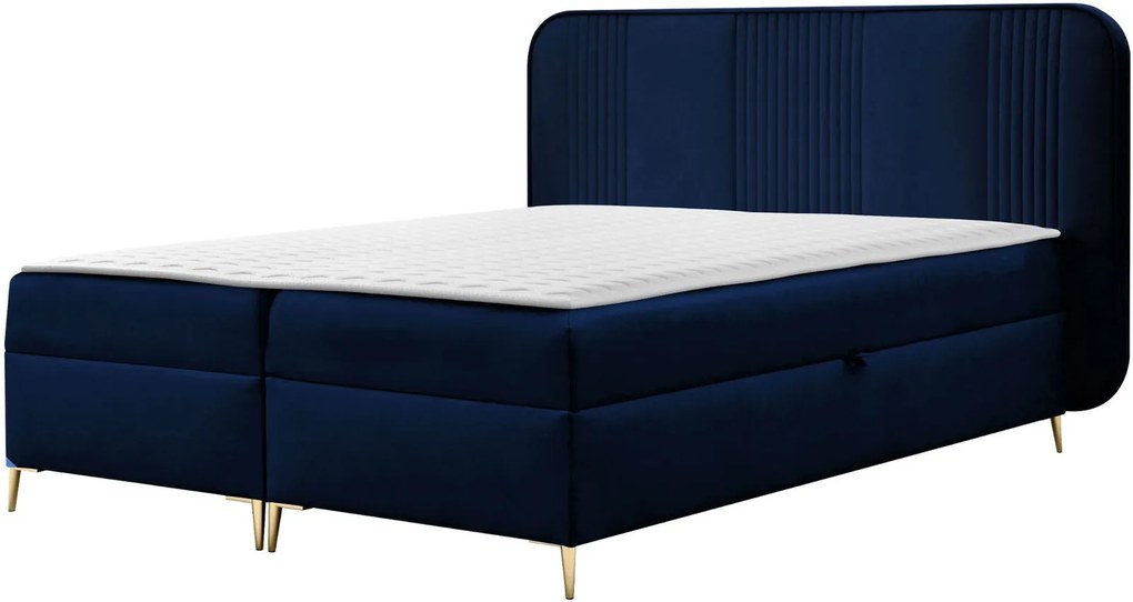 Облечено легло Fandy-Синьо-180 x 200