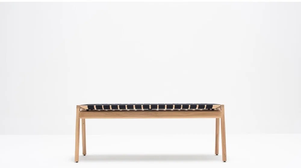 Пейка в черен/естествен цвят Klupa - Gazzda